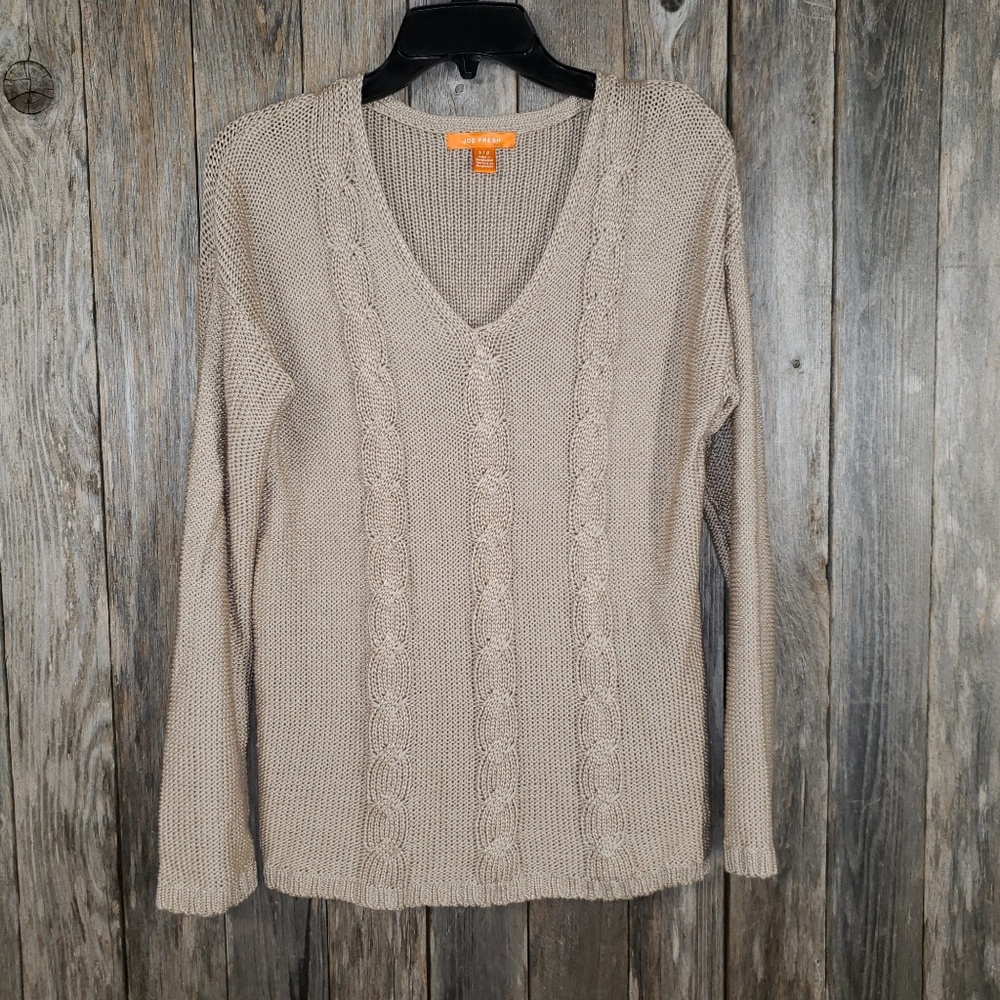Joe Fresh S Beige Tan‎ Cable Sweater
